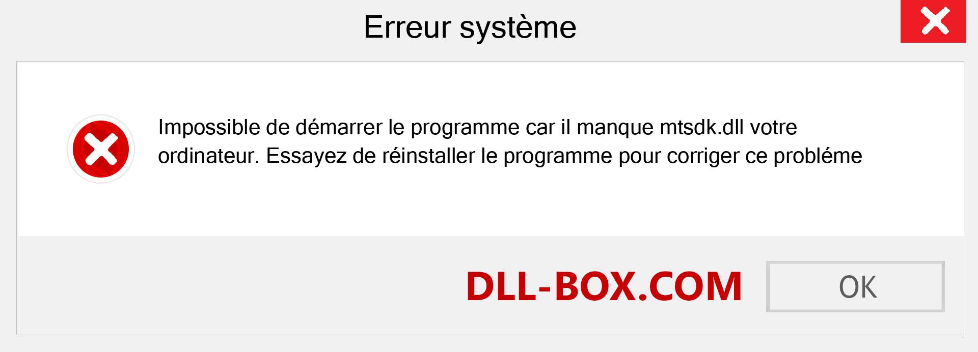 Le fichier mtsdk.dll est manquant ?. Télécharger pour Windows 7, 8, 10 - Correction de l'erreur manquante mtsdk dll sur Windows, photos, images