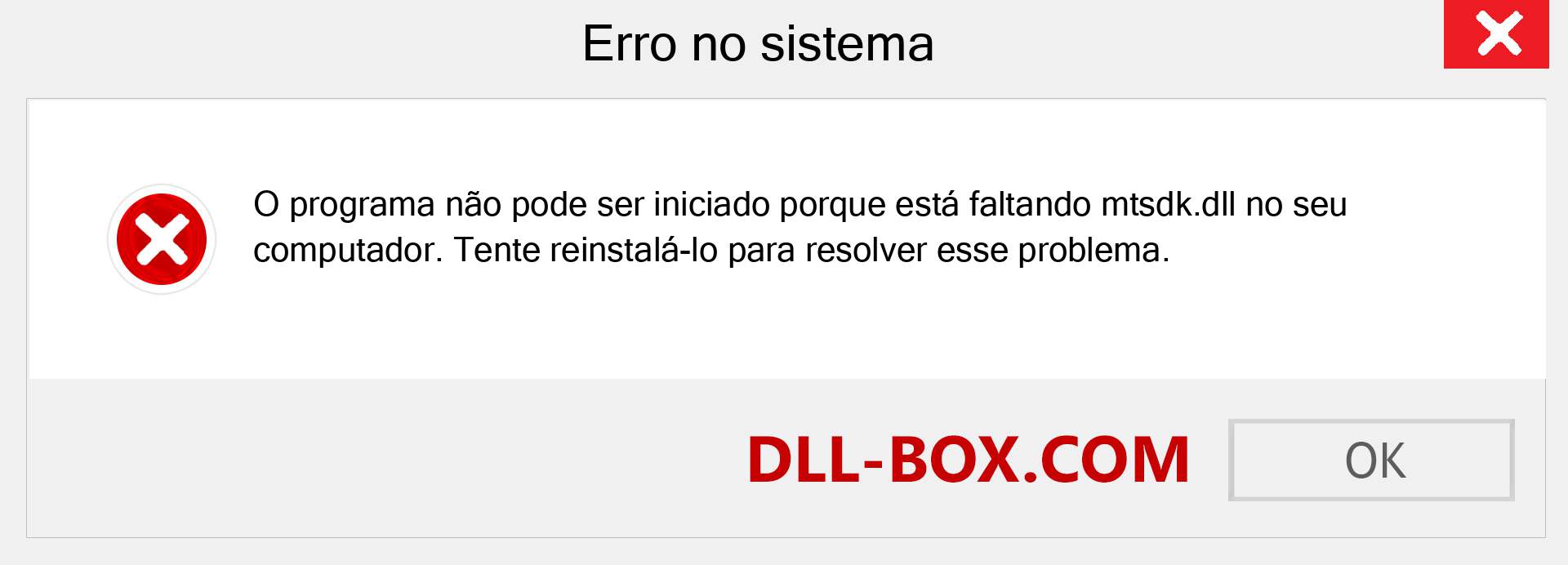 Arquivo mtsdk.dll ausente ?. Download para Windows 7, 8, 10 - Correção de erro ausente mtsdk dll no Windows, fotos, imagens